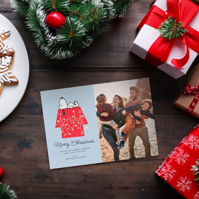 Peanuts | Snoopy's Holiday Dreamer Family Photo (Card on table)
