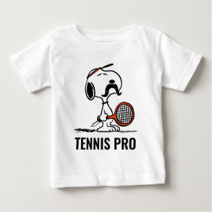 Peanuts Snoopy's Moustache Playing Tennis Baby T-Shirt