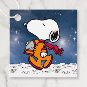 Peanuts Space Birthday – Snoopy Astronaut Favour Tags