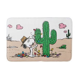 Peanuts   Spike Decorates for Christmas Bath Mat