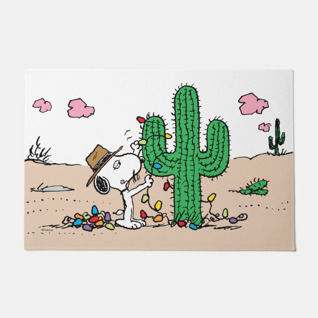 Peanuts | Spike Decorates for Christmas Doormat (Front)