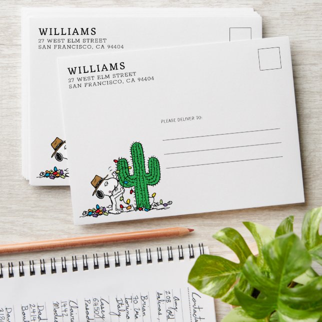 Peanuts | Spike Decorates for Christmas Envelope (Stacked)