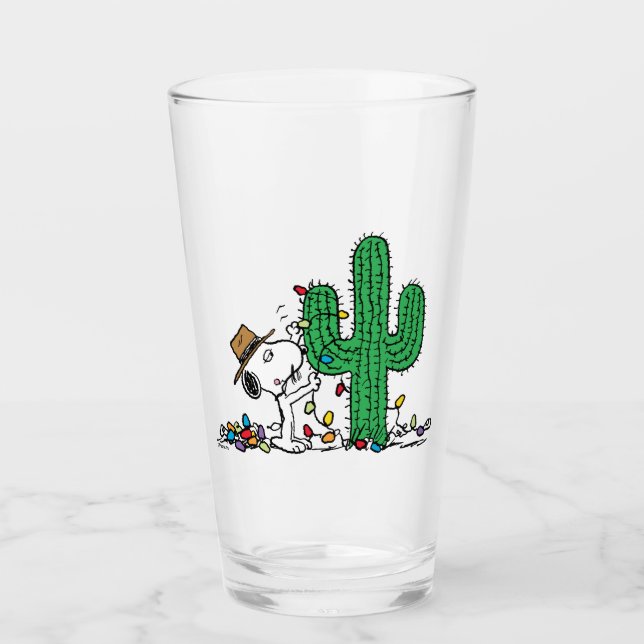 Peanuts | Spike Decorates for Christmas Glass (Front)