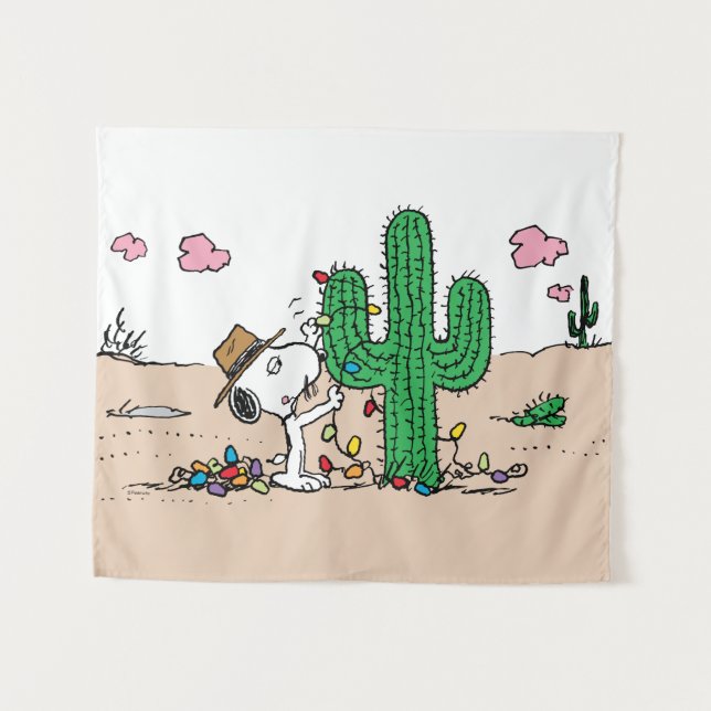 Peanuts | Spike Decorates for Christmas Tapestry (Front (Horizontal))