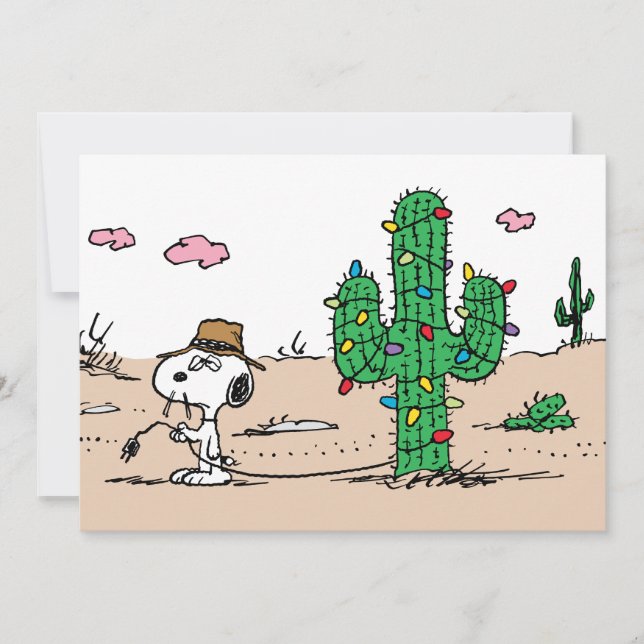 Peanuts | Spike Decorates for the Holiday Card (Front)