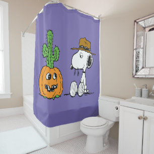 Peanuts   Spike's Desert Halloween Shower Curtain