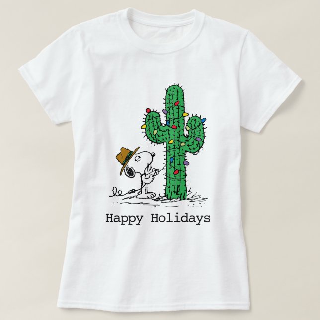 Peanuts | Spike's Holiday Cactus T-Shirt (Design Front)