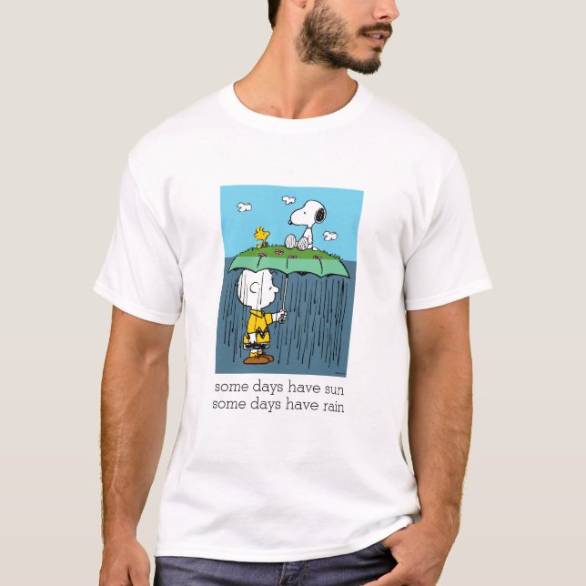 Peanuts | Sunny Day Rainy Day Half & Half T-Shirt (Front)