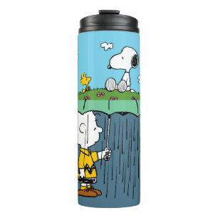 Peanuts   Sunny Day Rainy Day Half & Half Thermal Tumbler