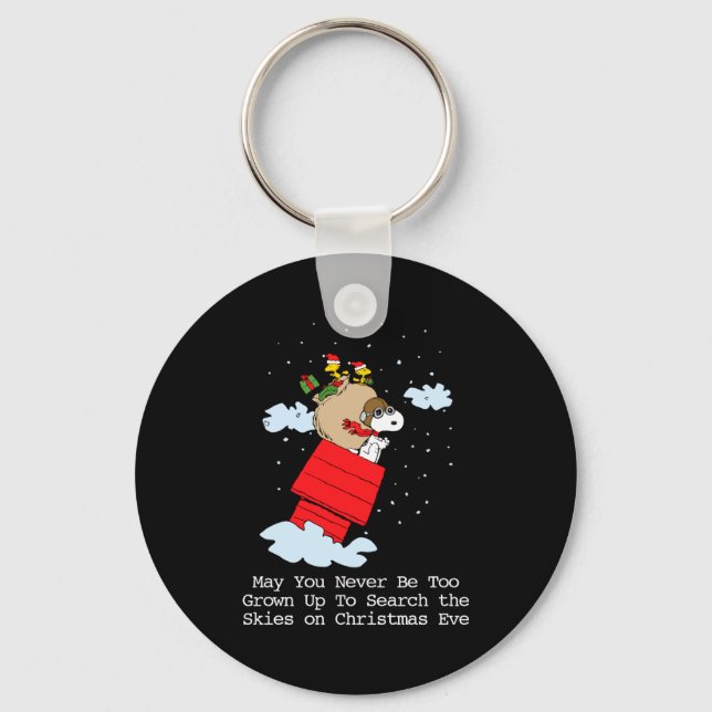 Peanuts The Flying Ace At Christmas  Key Ring (Front)