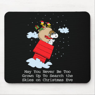 Peanuts The Flying Ace At Christmas  Mouse Pad