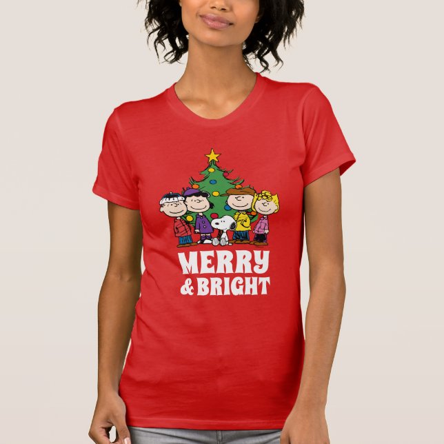 Peanuts | The Gang Around the Christmas Tree T-Shirt (Front)