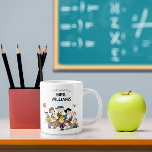 Peanuts The Gang Greatest Teacher Personalised Large Coffee Mug