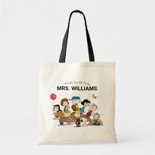 Peanuts The Gang Greatest Teacher Personalised Tote Bag