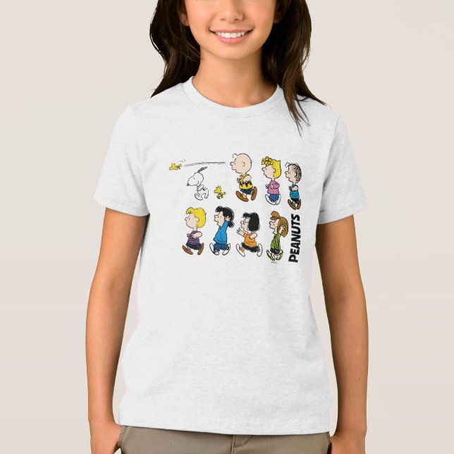 Peanuts | The Gang Moving Forward Tri-Blend Shirt (Front)