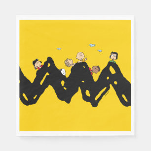 Peanuts   The Gang on the Zig Zag Napkin