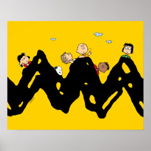 Peanuts   The Gang on the Zig Zag Poster