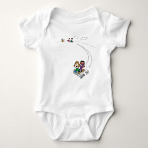 Peanuts The Peanuts Gang Sled Riding Baby Bodysuit
