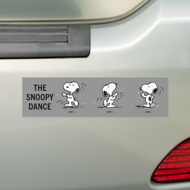 Peanuts | The Snoopy Dance Bumper Sticker (On Car)