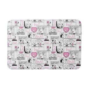 Peanuts   Valentine Heart Love Pattern Bath Mat