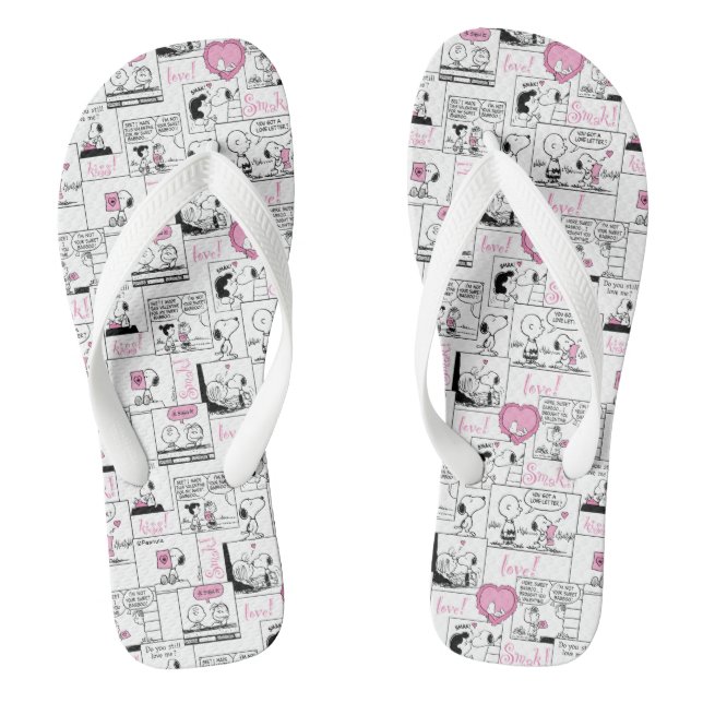 Peanuts | Valentine Heart Love Pattern Jandals (Footbed)
