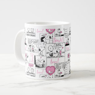 Peanuts   Valentine Heart Love Pattern Large Coffee Mug