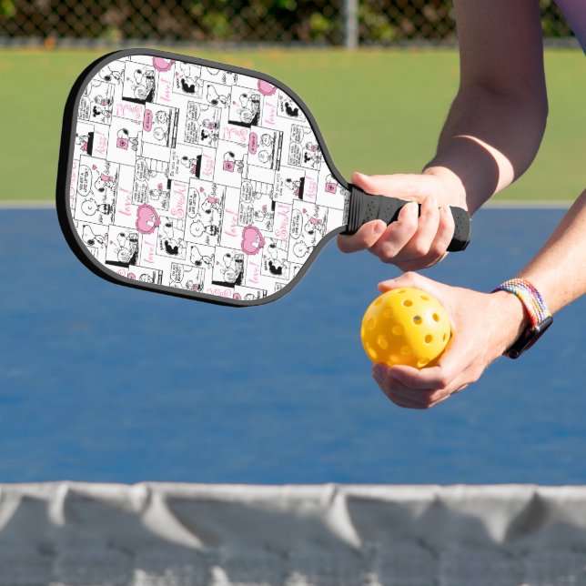 Peanuts | Valentine Heart Love Pattern Pickleball Paddle (Insitu)