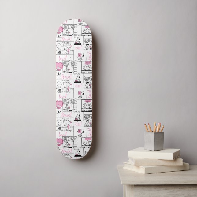 Peanuts | Valentine Heart Love Pattern Skateboard (Wall Art)