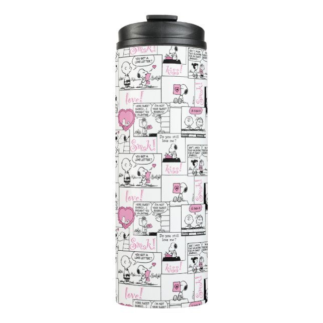 Peanuts | Valentine Heart Love Pattern Thermal Tumbler (Front)