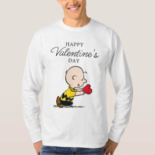 Peanuts   Valentine's Day Charlie Brown Red Heart T-Shirt