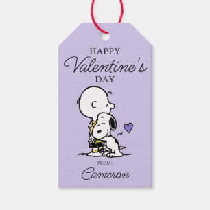 Peanuts Valentine's Day Charlie Brown & Snoopy Gift Tags