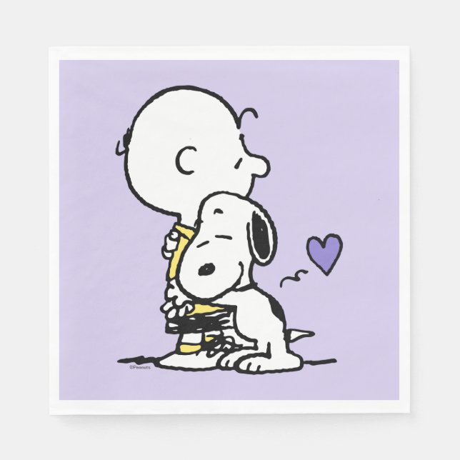 Peanuts | Valentine's Day | Charlie Brown & Snoopy Napkin (Front)