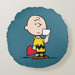 Peanuts   Valentine's Day Charlie Brown Valentine Round Cushion