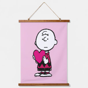 Peanuts   Valentine's Day   Heart Charlie Brown Hanging Tapestry