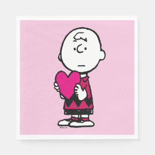 Peanuts   Valentine's Day   Heart Charlie Brown Napkin