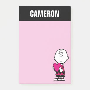 Peanuts   Valentine's Day   Heart Charlie Brown Post-it Notes