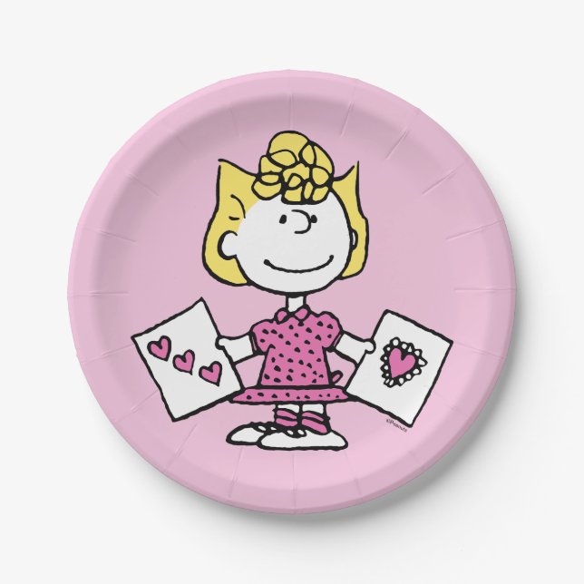 Peanuts | Valentine's Day | Sally Valentines Paper Plate (Front)
