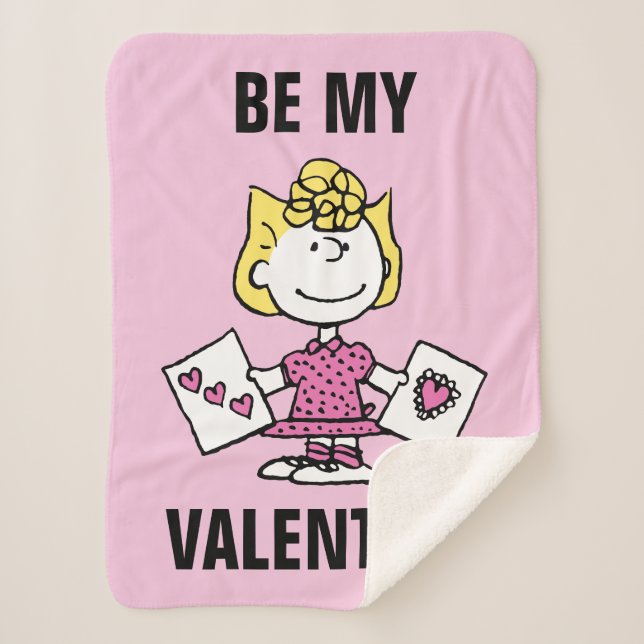 Peanuts | Valentine's Day | Sally Valentines Sherpa Blanket (Front)