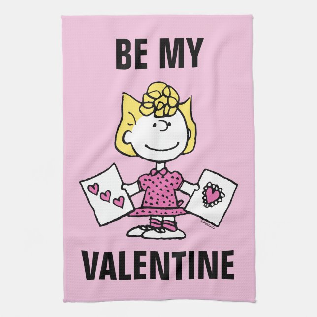 Peanuts | Valentine's Day | Sally Valentines Tea Towel (Vertical)