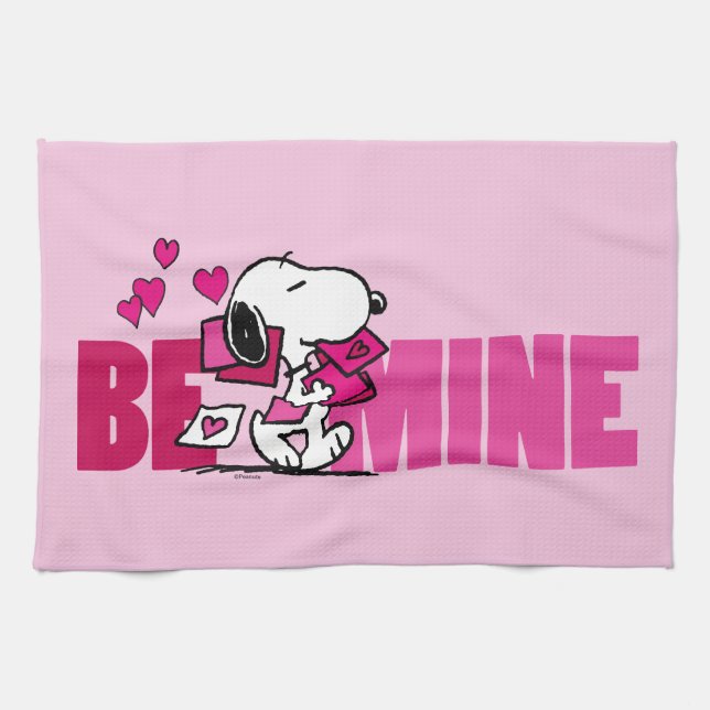 Peanuts | Valentine's Day | Snoopy Be Mine Tea Towel (Horizontal)