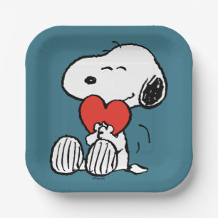 Peanuts   Valentine's Day   Snoopy Heart Hug Paper Plate