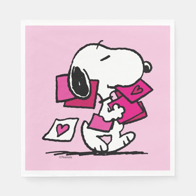 Peanuts | Valentine's Day | Snoopy With Valentines Napkin (Front)