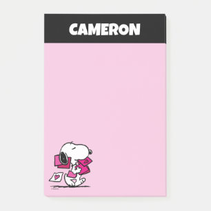 Peanuts   Valentine's Day   Snoopy With Valentines Post-it Notes