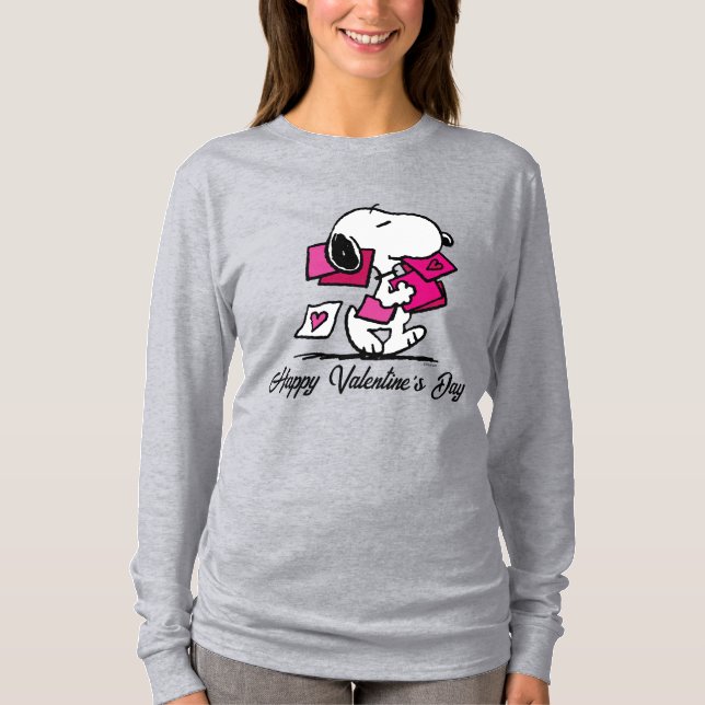 Peanuts | Valentine's Day | Snoopy With Valentines T-Shirt (Front)