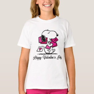 Peanuts Valentine's Day Snoopy With Valentines T-Shirt