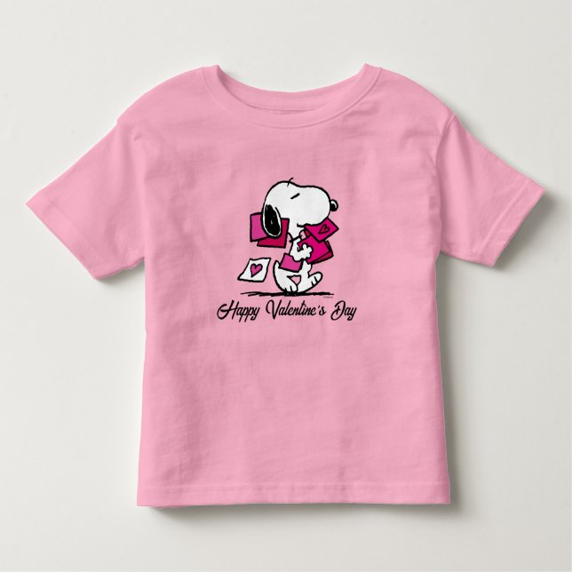 Peanuts | Valentine's Day | Snoopy With Valentines Toddler T-Shirt (Front)