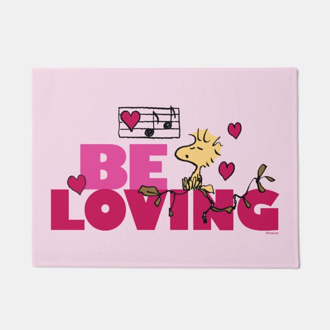 Peanuts | Valentine's Day | Woodstock Be Loving Doormat (Front)