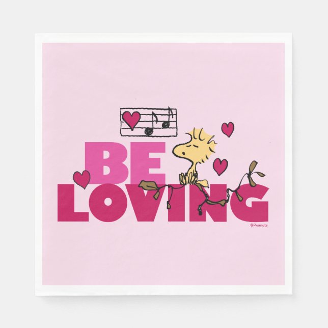Peanuts | Valentine's Day | Woodstock Be Loving Napkin (Front)
