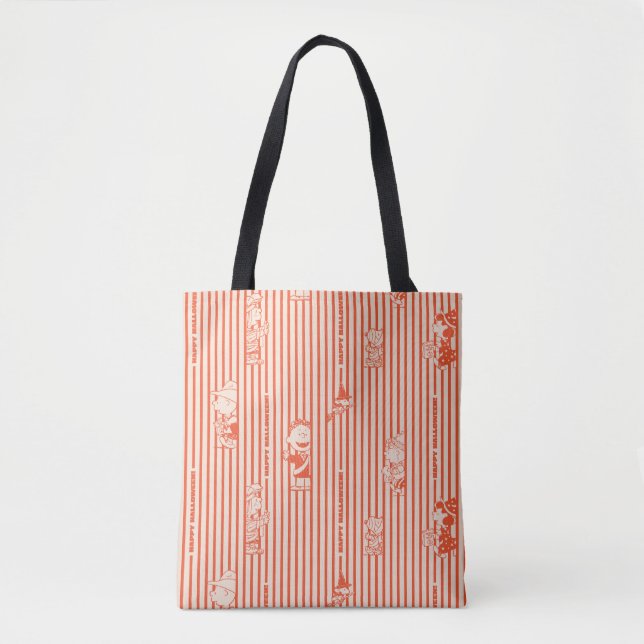 Peanuts | Vintage Happy Halloween Pattern Tote Bag (Front)