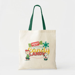 Peanuts   Walking In A Winter Candy Land! Tote Bag